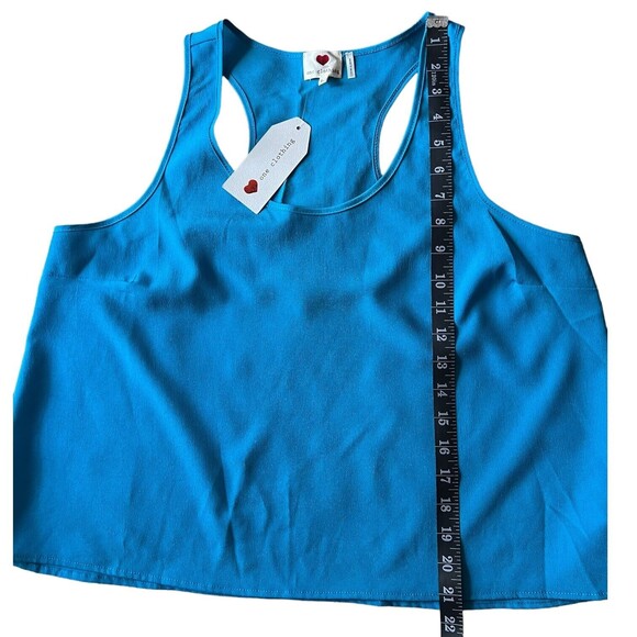 Express Stretch Mini Skirt Size 9/10 Floral With Free NWT Blue Tank Top Large - Picture 11 of 12